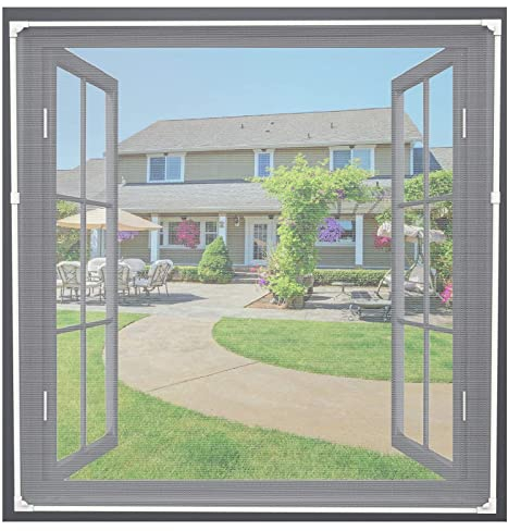 ZHANGQINGXIU, zanzariera magnetica regolabile fai da te (rete in fibra di vetro), si adatta a qualsiasi dimensione più piccola e facile installazione per tenere lontani insetti, mosche e zanzare, 54