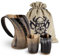 VIKING CRAFT® Trinkhorn Wikinger Krug 600ml - Großer Horn Krug Odin und 2 Wikinger Becher für Deinen Wikinger Met Honigwein - Hornbecher, Wikinger Deko, Horn Set, Mittelalter, LARP, Schalen