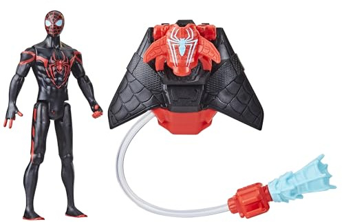 Marvel Spider-Man Aqua Web Warriors - Action figure Miles Morales da 10,2 cm, con accessorio ricaricabile per attrezzi d'acqua, action figure per ragazzi e ragazze dai 4 anni in su