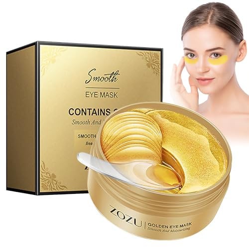 MHDUYEG 30 Paar Augenpads Gold, Augenpads Gegen Augenringe, Kollagen Augen Pads, Augenpads Gegen Falten Kollagen Golden Eyepads, Augenringe-Pads für Anti Aging, Augenringe Entfernen