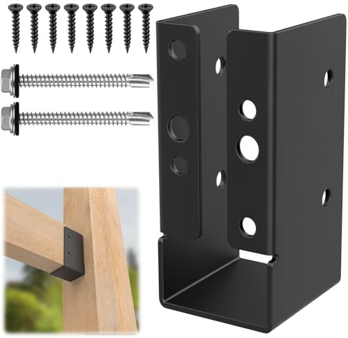 8Pcs Concealed Joist Hanger, 2 x 4Outdoor Concealed-Flange Hanger, 2x4 Outdoor Trim Concealed Flanges for 2x4 Beam, Swing, Handrail, Fence