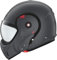 ROOF Helm Boxxer 2 Graphite Größe XL | | Klapphelme | Quick Release ratelsluiting | Kunststoff | geeignet für Mofa, Moped, Motorrad, Roller