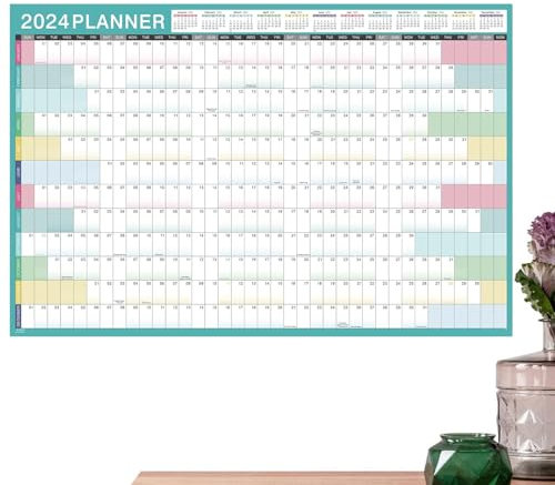 Duqulle Wandkalender 2024 – 60 X 90 cm, Ganzjahreskalender, Januar 2024 –