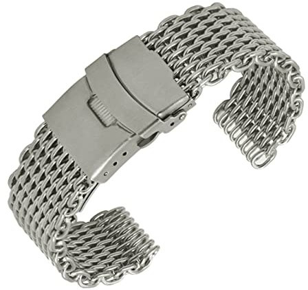 Holibanna Mesh Uhrenarmband Edelstahl Silber Mit Faltschließe Atmungsaktives Langlebiges Metallarmband Für Damen Und Herren Komfortables Für Büro Sport Und Alltag