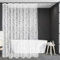 DMJJSD Rideau de douche - 180 x 220 cm - En EVA transparent - Avec 3 aimants de poids - En bas - Anti-moisissure - Motif galets 3D - Avec 12 anneaux de rideau de douche