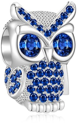 LANBEIDE Eulen Charms für Pandora Charms, Sterling Silber Charms, Tier Beads, Geschenke für Frauen