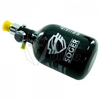 Generic Botella de HPA de 0,44 litros y 3000 PSI de Aluminio Negro de la Marca Soger para Airsoft