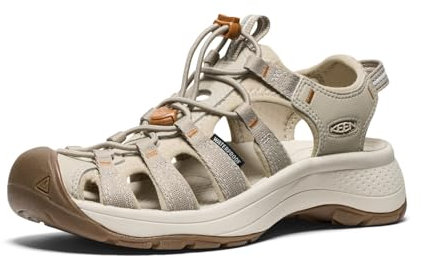 KEEN Damen Astoria West Sandalen, Plaza Taupe/Roasted Pecan, 38.5 EU