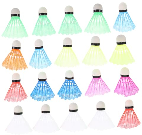 Yardwe 20 Stück Hohe Federbälle Badmintonball Trainingsfederbälle