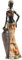 Generisch Afrikanische Deko Frauenfigur Mädchen Figur Statue Zuhause Dekorative Schwarze Figuren Kreative Handwerk Afrikanische Skulptur, Puppen Ornamente
