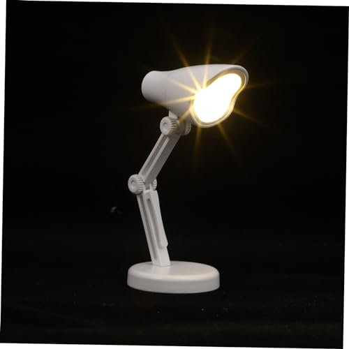 Mikikit 2stücke Mini Lampe Faltbare Leselampe Für Nachteulen Warmes Licht Kompakt Für Schlafzimmer Und Wohnzimmer Für Bücherliebhaber Und Studenten