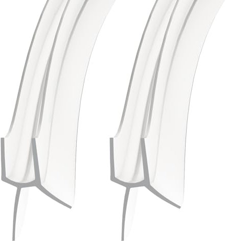 2 juntas de ducha de 100 cm, junta para puerta de cristal y mampara de ducha, PVC de repuesto para ducha, resistente al agua o mampara de ducha (transparente, 100 cm x 6-8 mm)