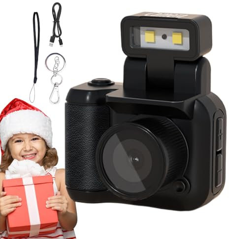 Petit appareil photo rétro, appareil photo rétro Snap, caméscope numérique 1080p vintage avec lampe de poche LED, Cemera vidéo portable petit Snap, caméscope vintage compact pour vlogging, enregistrem