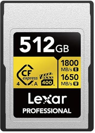 Lexar 640GB CFexpress Card | CFexpress Type A card with 900MB/s read, 800MB/s write for 8K video, photography and data storage