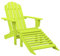 Gartenstuhl Adirondack mit Ottomane aus massiver Fichte, kangqiling315866