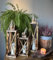 Virkaneri Windlicht Outdoor Rustikale Laterne Deko Kerzenhalter Gefflamt (3er Set) - Natural Kiefer, Laterne Groß Holz Deko - Laterne Innen Indoor Groß für Kerzen, Blumen Tischdeko Unique