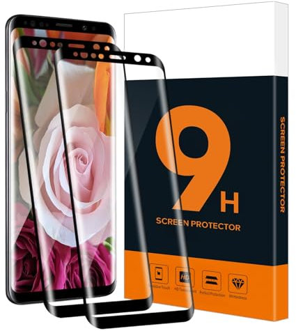 Cable Leader Schutzfolie für Panzerglas für Samsung Galaxy S9, 2 Stück 9H Härte Schutzglas, 9H Härte, 3D Runde Kanten, Keine Blasen, Sensitive Touch, HD-Klar Samsung S9 Displayschutzfolie