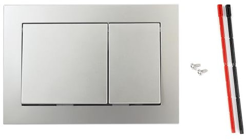 Dual-Flush Actuator Plate Toilet Flush Actuator Plate with Dual ButtonsIn Wall Mount Toilet Tank Systems Compatible with TOTO YT800#WH, Matte Chrome