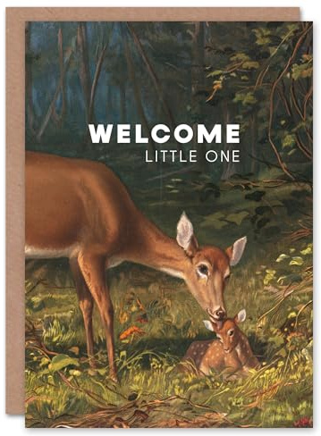 Artery8 Arthur Fitzwilliam Tait New Baby Card Maternal Love Doe and Fawn