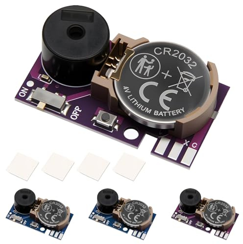 NIRJIK Mini Cricket Noise Maker 4pcs, Grillen Geräuschmacher, Scherzartikel für Erwachsene und Kinder, Annoying PCB, Prank Witze, Lustige Streich-Gadgets für Party Hause Schule, Lila und Blau