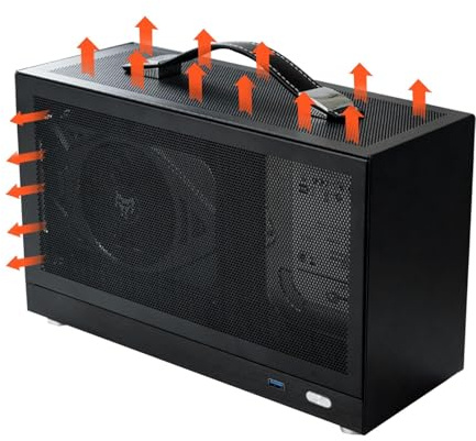 Generisch Mini ITX Computer Case - ITX Mini Small Case Aluminium Case | Thickened Portable Desktop Computer, Empty, PC and Other