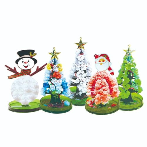 TARSHYRY Kit de Culture d'arbre de Noël en Cristal Magique à Faire Soi-même pour Enfants et Adultes, Projet D'artisanat éducatif Amusant, Décoration de Vacances, Ensemble Cadeau D'arbres