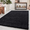 HomebyHome Shaggy Teppich Wohnzimmer 160 x 230 cm - 50 mm Florhöhe Hochflor Wohnzimmerteppich Anthrazit Extra Weich und Flauschig - Langflor Teppiche für Schlafzimmer, Küche, Flur - Carpet, Halı