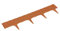 3,9 m Rasenbord terracotta Rattan Optik Kunststoff Palisaden Beetumrandung