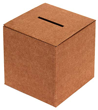 Only Boxes, Pappurne für Stimmen oder Veranstaltungen, Pappbox für Anregungen oder Briefkasten, Maße 35 x 35 x 35