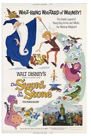 Spiffing Prints Walt Disney The Sword In The Stone Film – Small – Semi Gloss – ungerahmt – Werbe-Kunstdruck-Poster
