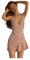 Mini robe moulante dos nu à col en V profond pour femme pour soirée sexy, rose, Taille Unique