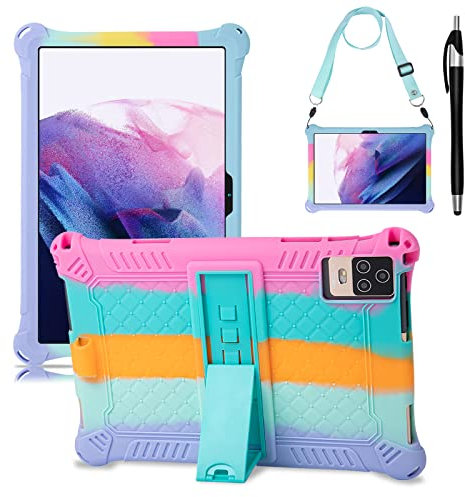 KATUMO Universal Silicone Case for 10.1 inch tablet, Case for DOOGEE 10.1 / Blackview Tab/HiGrace/jumper Tab/OUKITEL OT6/SGIN 10.1 /Hakaug/FancyDay/OSCAL/Hakaug with Pen Shoulder Strap