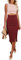 Uusollecy Robe d'été pour Femme, Coupe ajustée, élégante, sans Manches, col Rond, Longueur Genou, Couleur Unie, Moulante, Robe midi, A-Rose/Rouge, XL