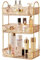Bathroom Organiser Countertop, Vanity Trays for Bathroom, Skincare Makeup Organiser Shelf, Vanity Organiser, Bathroom Counter Shelf for Cosmetics, Toiletries, Lotions, Perfumes (3 Tiers, Amber)