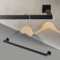 ML-Design Kleiderstange Rechteck für die Wand, T12cm x B110cm, Schwarz, aus Stahl, rostfrei, Garderobenstange U-Form, Kleiderständer Wandmontage, Kleidergestell Garderobenhalter, inkl. Montagematerial