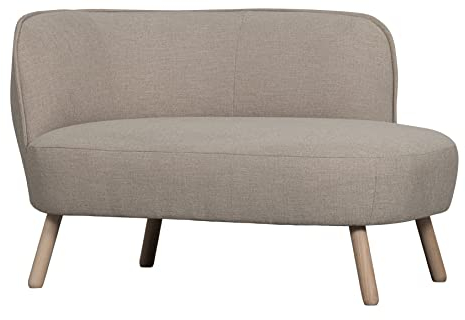 WOOOD Hazel Einzel Sofa Links Beige - Ecksofa aus Webstoff Lounge-Sessel Eckcouch Loungesessel Wohnzimmer Lounge Möbel 70x110x76 cm
