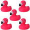 MIJOMA 5er Set Badeenten Badewannenspielzeug, Handbemalt & Latexfrei, Perfekt für Partys, Geburtstage, Weihnachten, Baby-Partys & Mehr – Tolle Badezimmerdekoration, 6 cm Hoch (Mini-Flamingo)