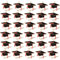 VODAFQS 50 Pezzi Ciondoli Charms Applicazione Pendente per Bomboniere Laurea Rosso, Cappello da Laurea, Berretto da Dottorato