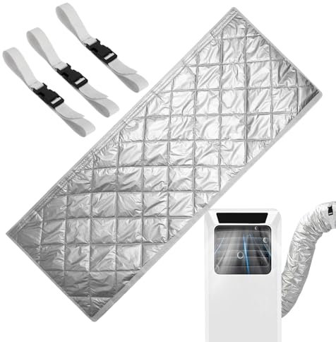 Gaine isolante anti-poussière pour conduit de climatiseur | Gaine isolante pour tuyau de climatisation portable, flexible et épaisse, pour vitrine, sous-sol, maison, appartement, garage, dortoir