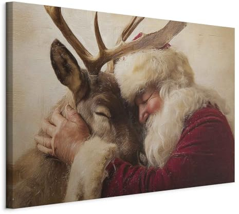 murando - Leinwandbild Geschenk Weihnachten, 60x40 cm, 1-teilig, Wohnzimmer | Hochwertige Leinwand, sofort aufhängbar, ideal fürs Wohn- oder Schlafzimmer, wasserfest und lichtecht, langlebig, stilvoll