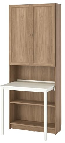 ProTuning BILLY/OXBERG Bücherregal mit Schreibtisch, Eicheneffekt/Weiß, 80 x 202 cm