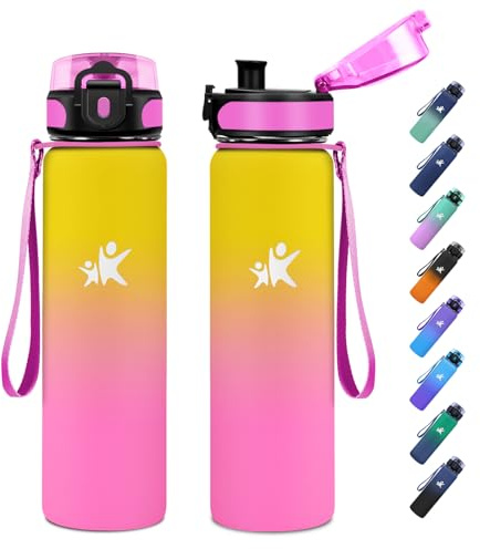 JAPORIA Trinkflasche 500ml, Thermoskanne Kalt&Warm, Trinkflasche Edelstahl BPA-Frei, Isolierflasche für Fitness, Wandern, Camping