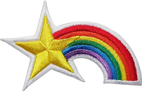 Rainbow Star Embroidered Iron/Sew On Patch Clothes Jacket Shirt Badge Transfer