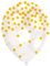 Amscan 9901847 - Latexballons Konfetti, 6 Stück, circa 28 cm, Gelb, Geburtstag, Luftballon