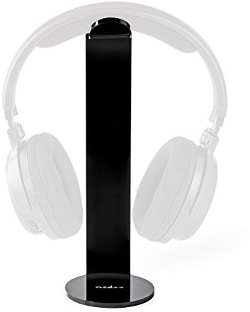 Nedis Headphone Stand for PC, Kid's and Gaming Wired Headset, ABS, Size 87 x 244 mm, Black