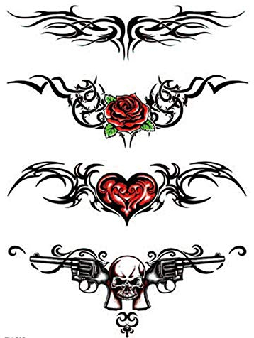 Arschgeweih Tattoo Rosen TattoosFake Tattoo Brust Tattoo TH585