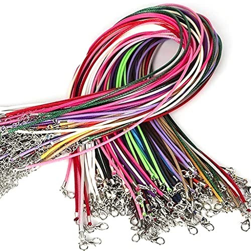 Ogquaton 10 Pcs/lot Cire Polyester Cuir Corde 1.5mm Cordon pour Pendentif Collier Accessoires Bijoux Nouveauté