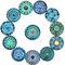 20 Stück Gemischte Mosaikfliesen Runde Mosaikfliesen Cabochons Mosaikfliesen Sortiment Glas Edelsteine ??Für DIY Handwerk Kristallmosaik Liefert 25Mm