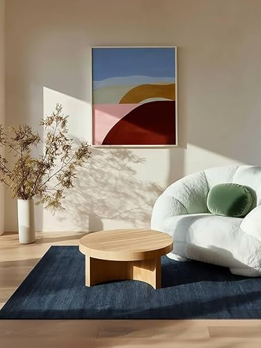 RugVista Handloom Frame Teppich, 250 x 300 cm, Dunkel Blau