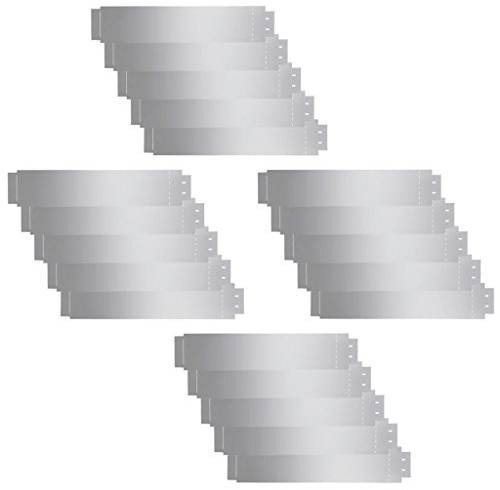 Tidyard Rasenkanten-Set Beetumrandungen Beeteinfassungen Rasenkante aus verzinkter Stahl,Rasenkanten-Elemente Zaunpaneele Größe je Element: 100 x 20 cm (L x H),Dicke: 0,7 mm